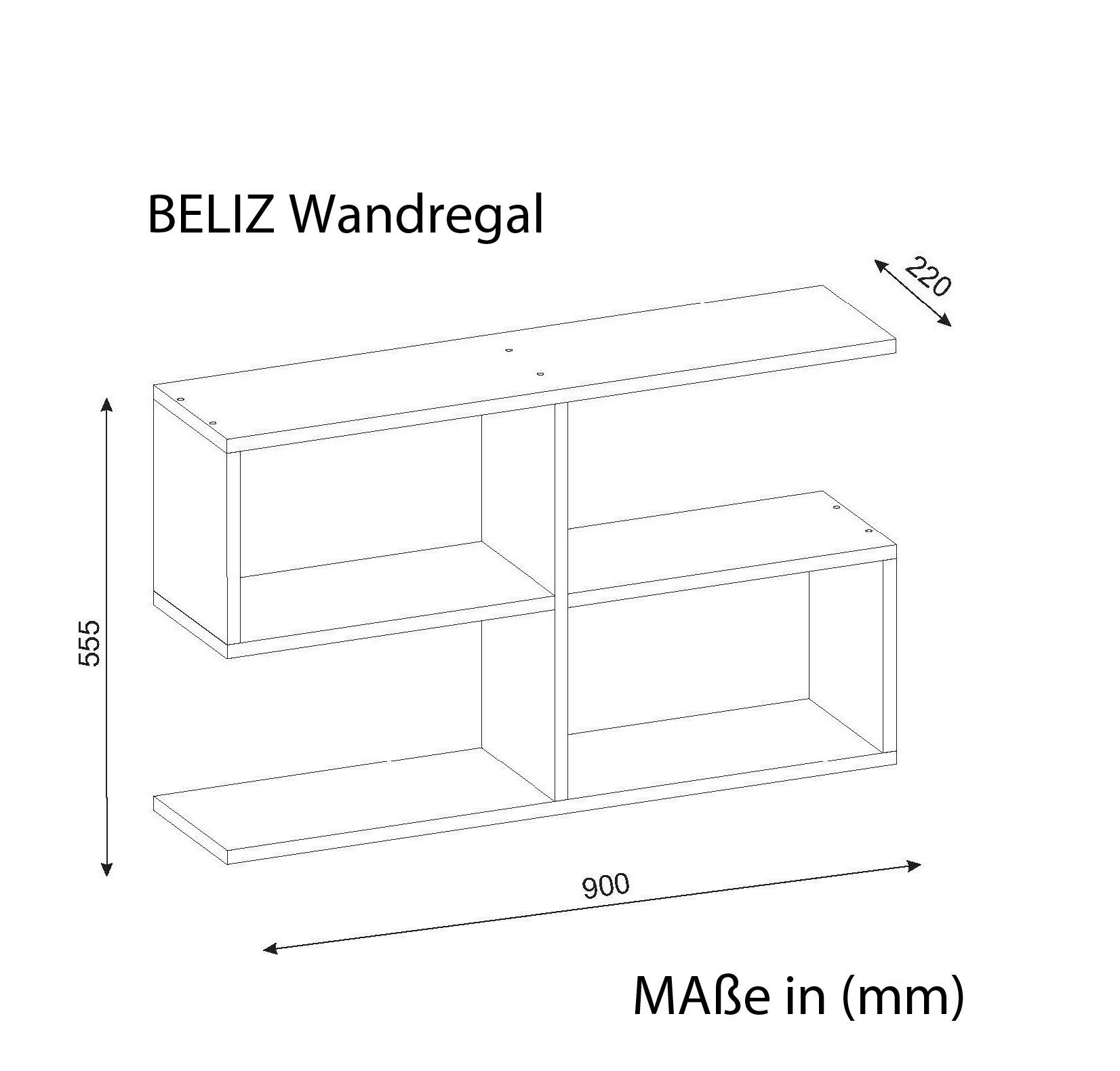 Wandregal Beliz Weiß