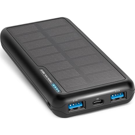 SBS Solar Power Bank 10.000mAh - sort