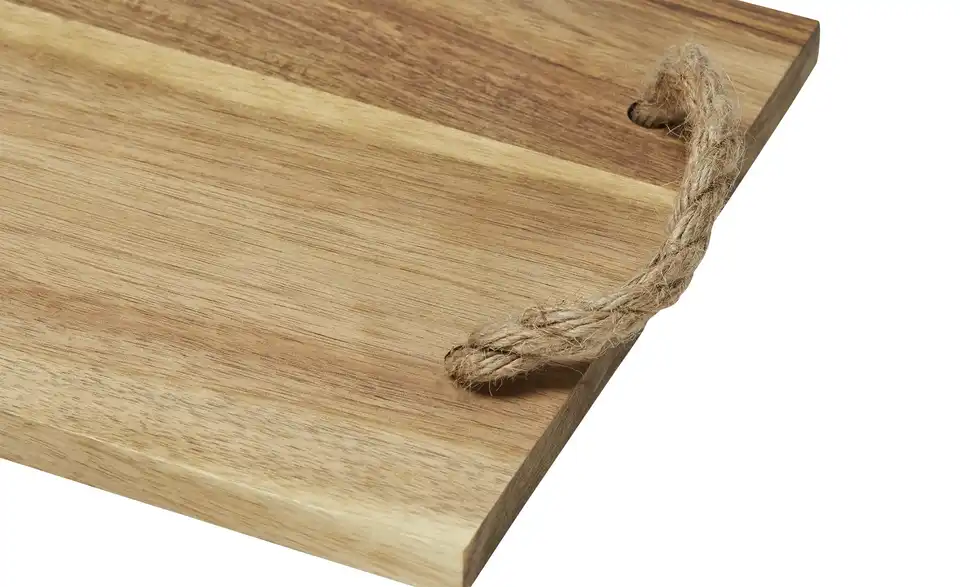 KHG Tablett eckig mit Seilgriffen Eckig, mit Seilgriffen