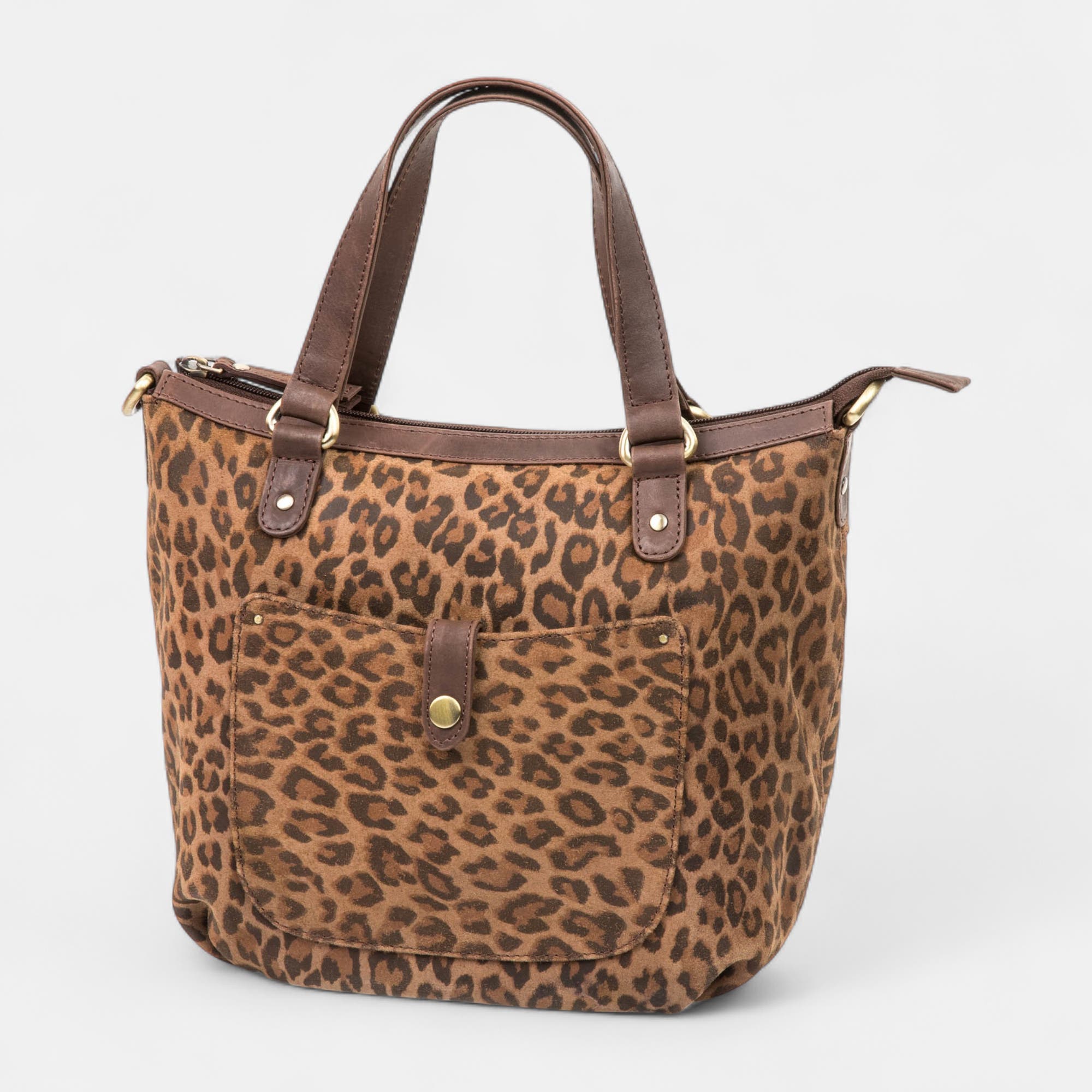 Sac bandoulière en cuir marron