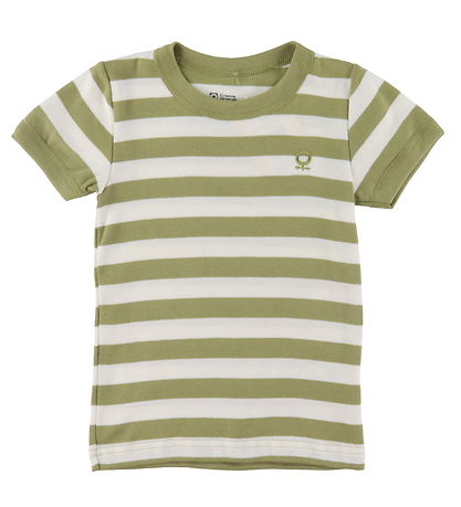 Katvig T-shirt -  Grøn/Hvid Stribet