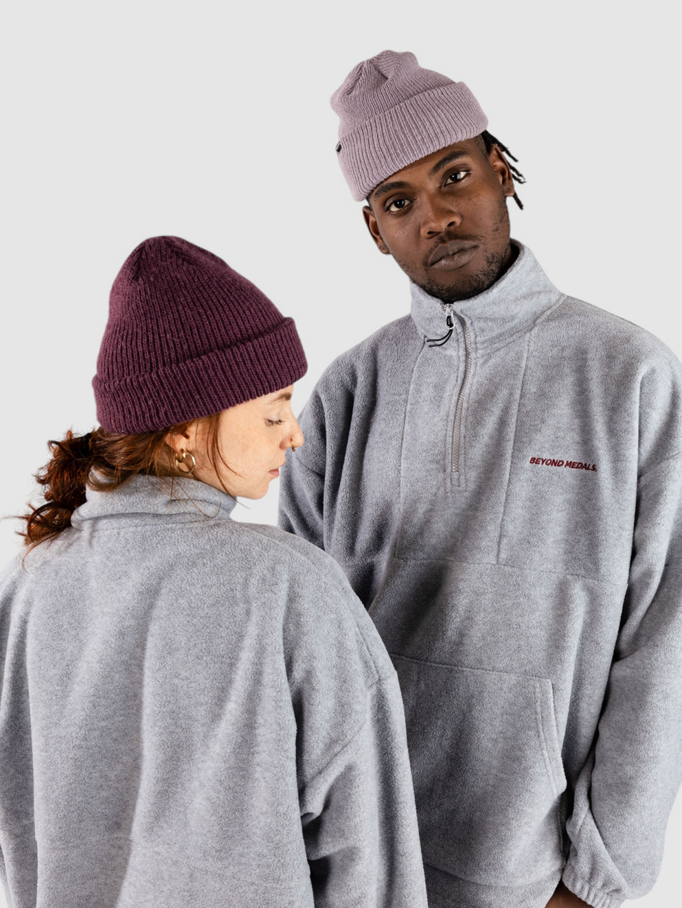 Beyond Medals Halfzip Fleece Sweater grey
