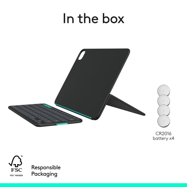 Logitech Flip Folio iPad Pro 11»/iPad Air 11« tablet-tastatur (sort)
