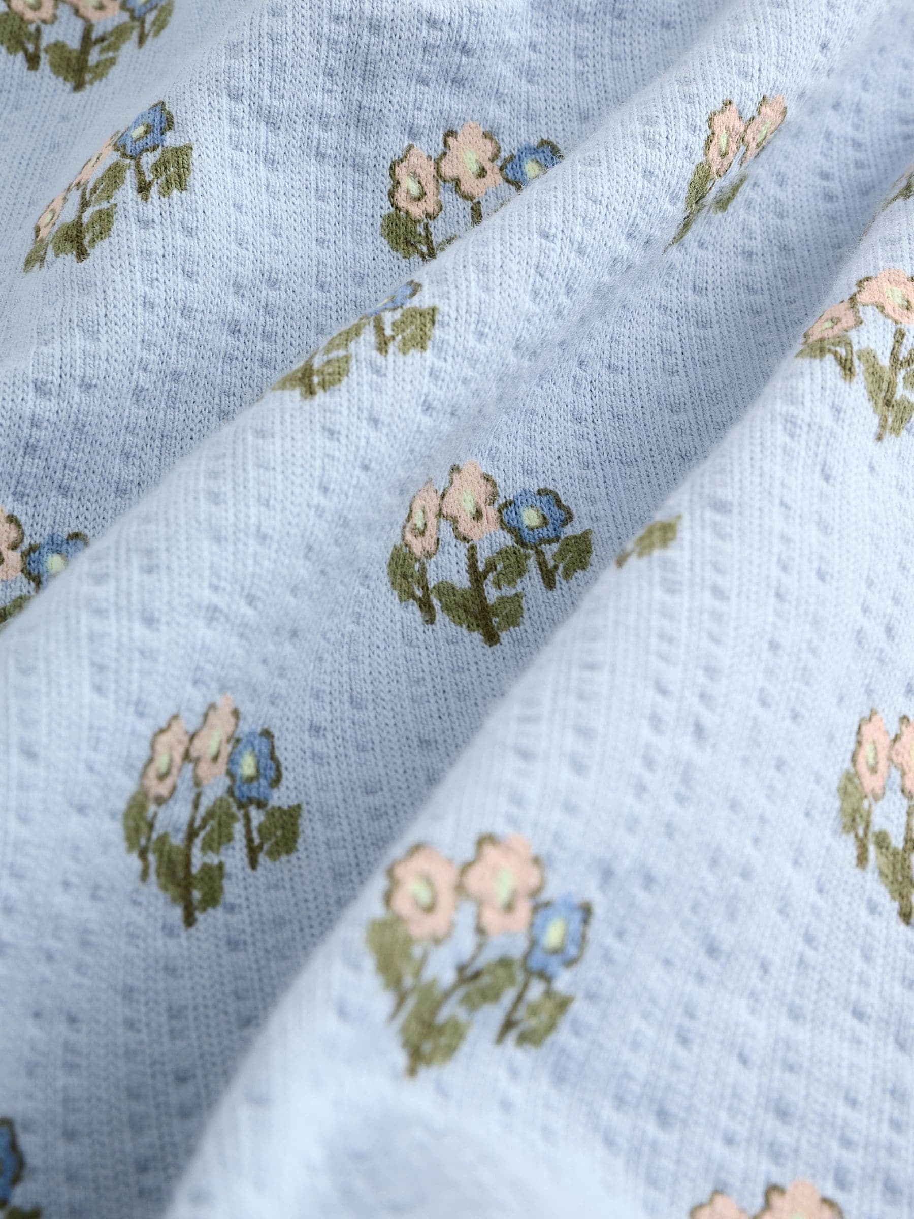 Blauw - Jurk met pofmouwen (3 mnd-7 jr)