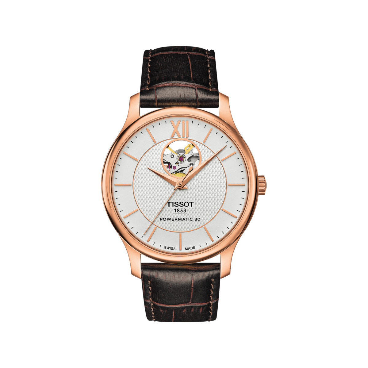 Montre Tissot homme automatique acier rose