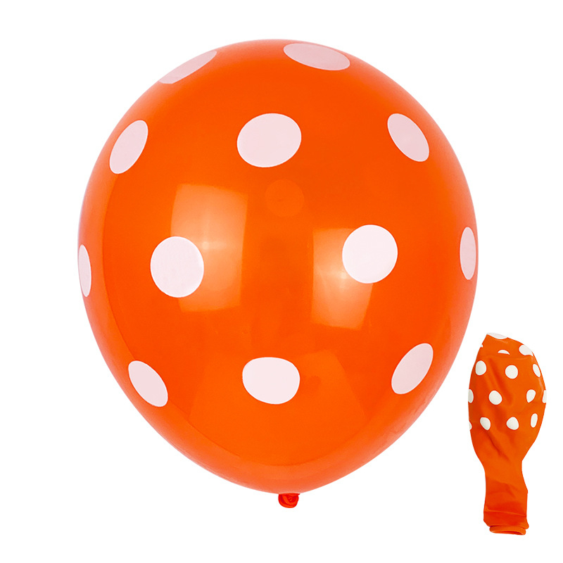 (100er Set) Ø30cm Party Deko Ballons Latex Luftballons mit Punkten - Bunt