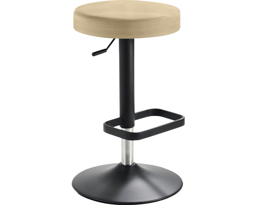 Barkruk Mayer Zitmeubelen 1200 44 x 44 x 55 cm Staal zwart/beige