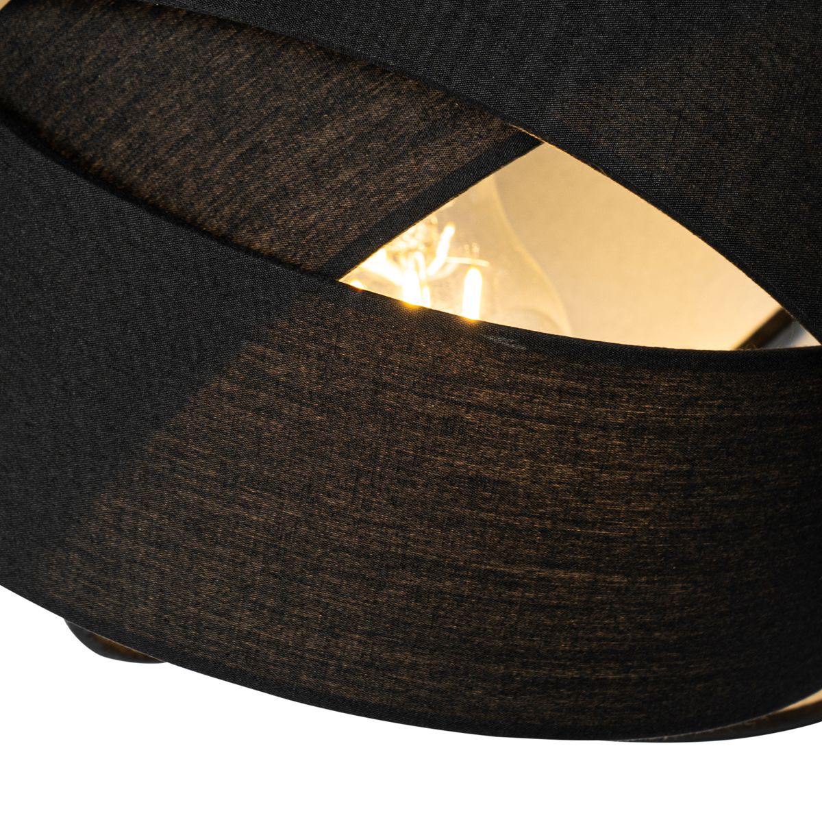 Moderne hanglamp zwart 3-lichts - Cloth