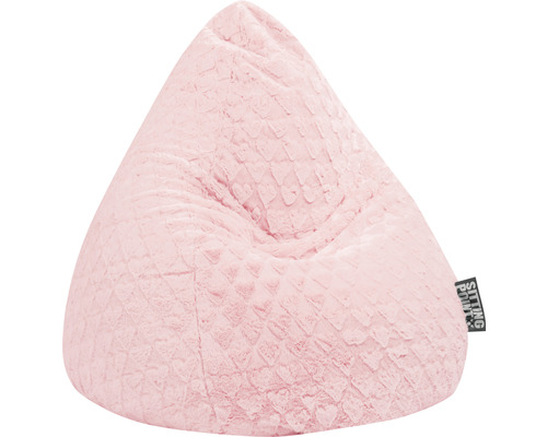 Zitzak Sitting Point Zitzak Fluffy Hearts L ca. 120 liter roze 70x90 cm