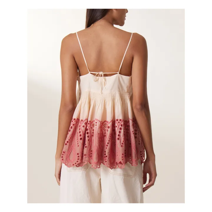 Leon & Harper Débardeur Cidji Tie & Dye Coton Bio | Corail