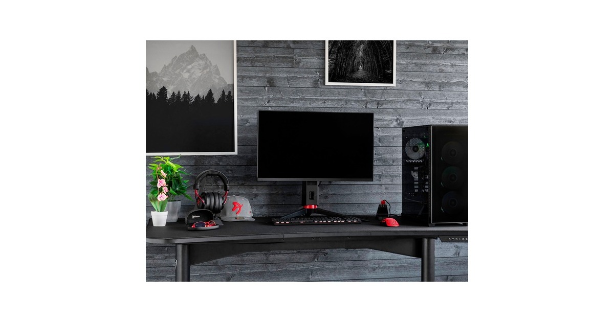 ArozziArena Moto Gaming Desk - Black  (Zwart)