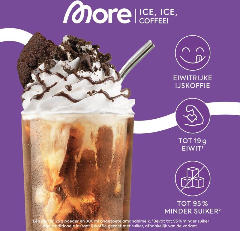 More Nutrition - Protein Iced Coffee - Dark Cookie Crumble - Eiwitpoeder - 500 g - 20 Porties