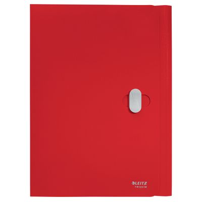 Leitz Recycle - chemise à 3 rabats - A4 - pour 150 feuilles - rouge