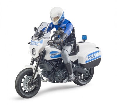 Bruder BWorld Scrambler Ducati Politimotorsykkel med Sjåfør