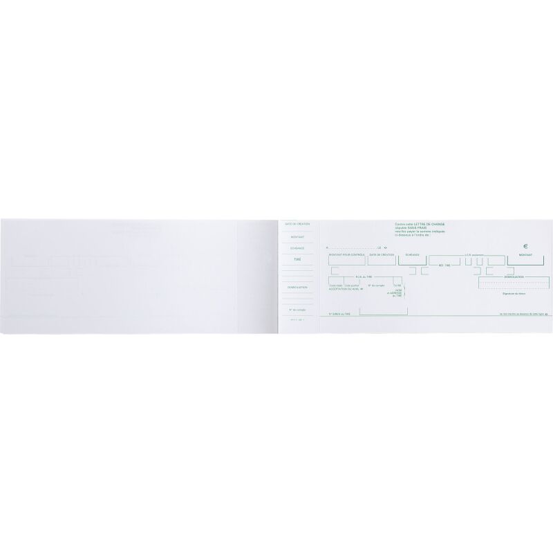 Carnet à souche Exacompta 'traite normalisée' 10,1 x 21 cm 50 pages