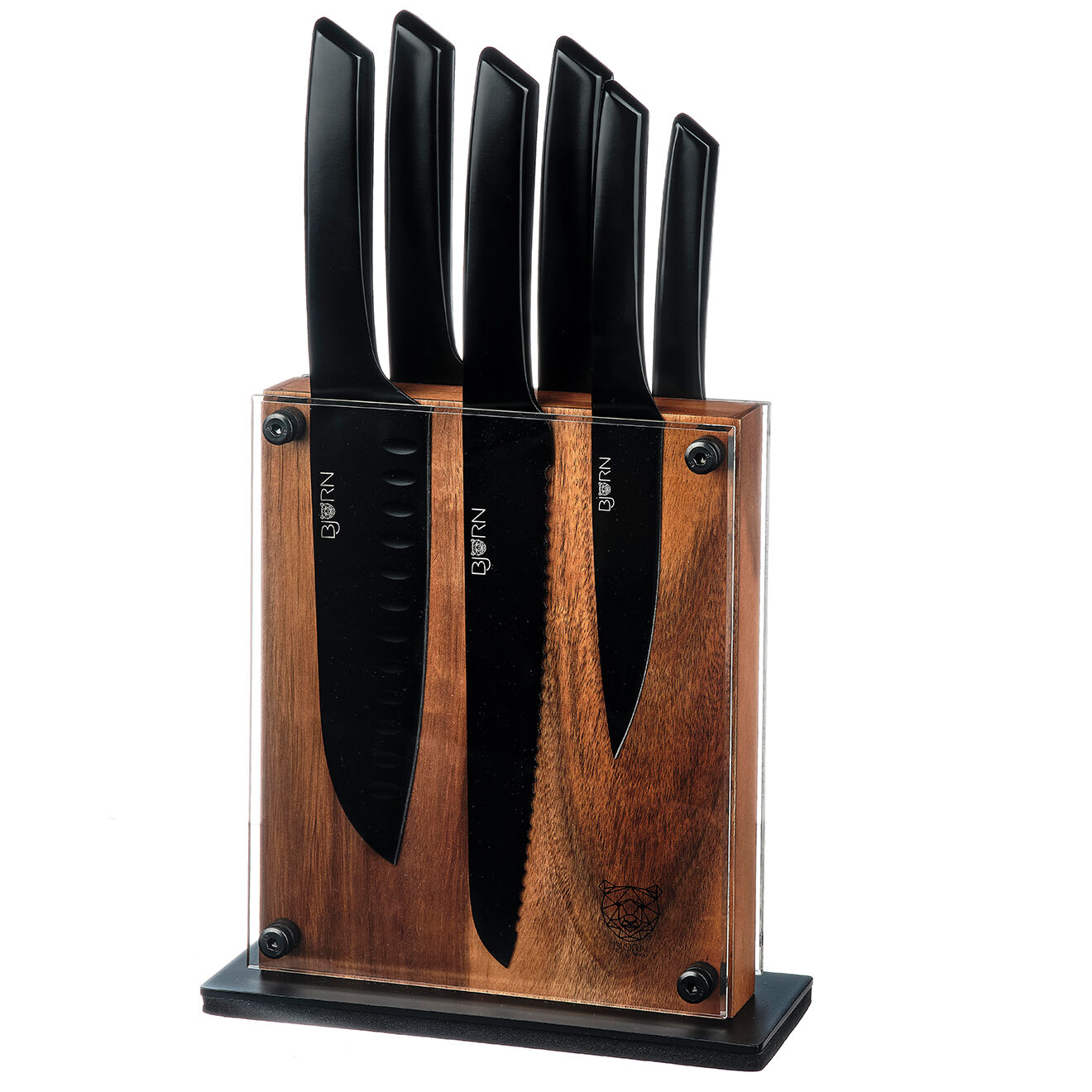 Bjorn Bloc avec couteaux de cuisine Jensen Rauma - 7 pièces