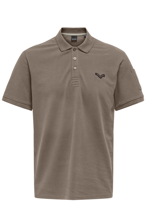 Only & Sons bruine heren polo