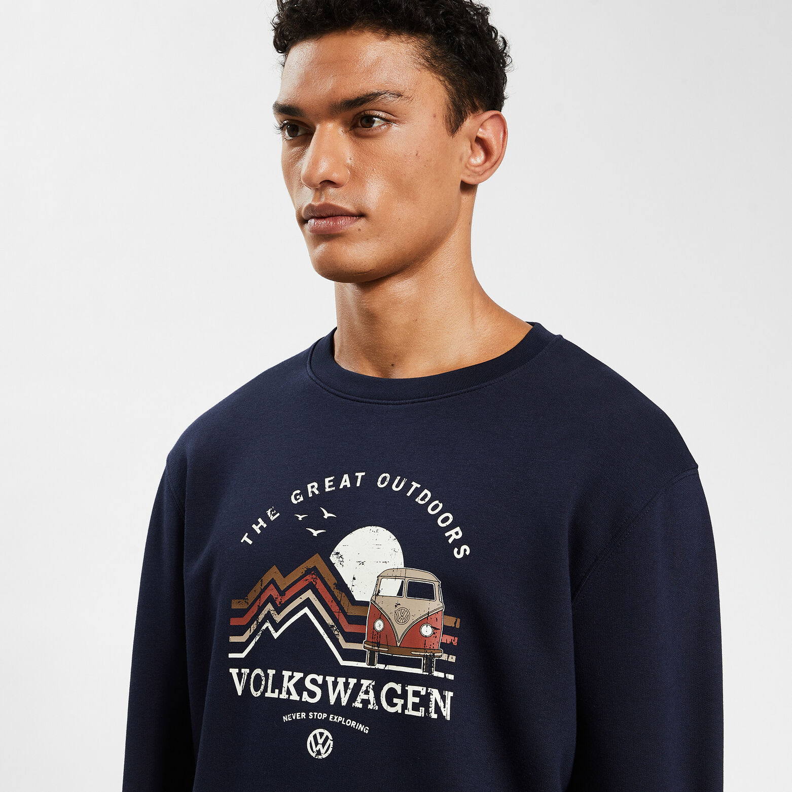 Sweat licence Volkswagen imprimé Bleu foncé