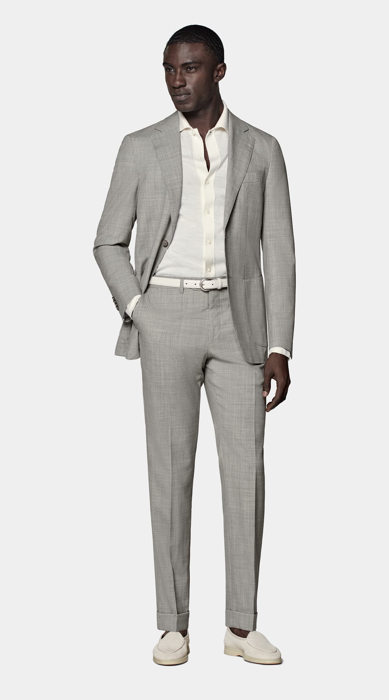 Veste de costume Havana coupe Tailored gris clair