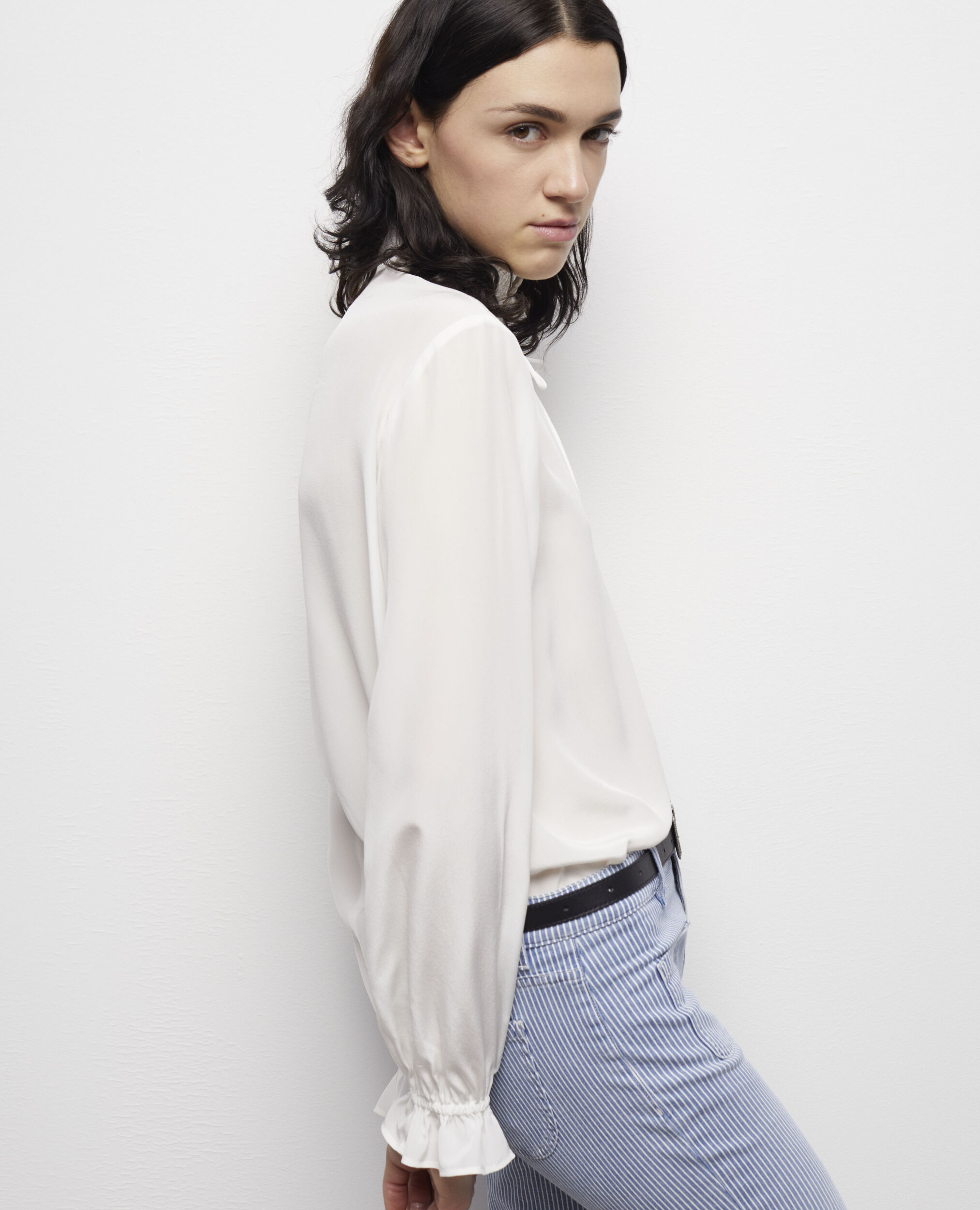 Blouse en soie écrue