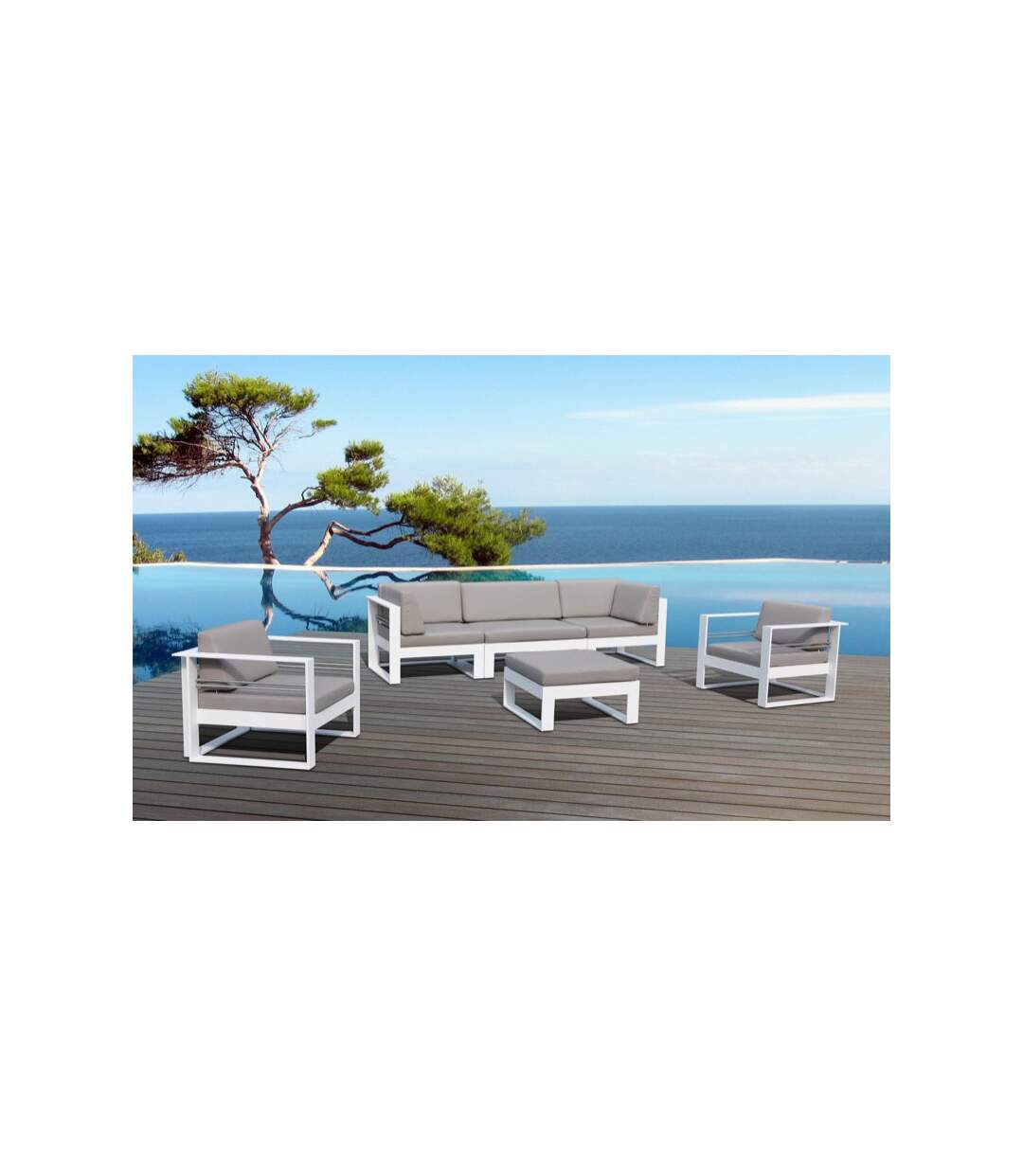 Paris Prix - Salon De Jardin En Métal st Tropez Taupe