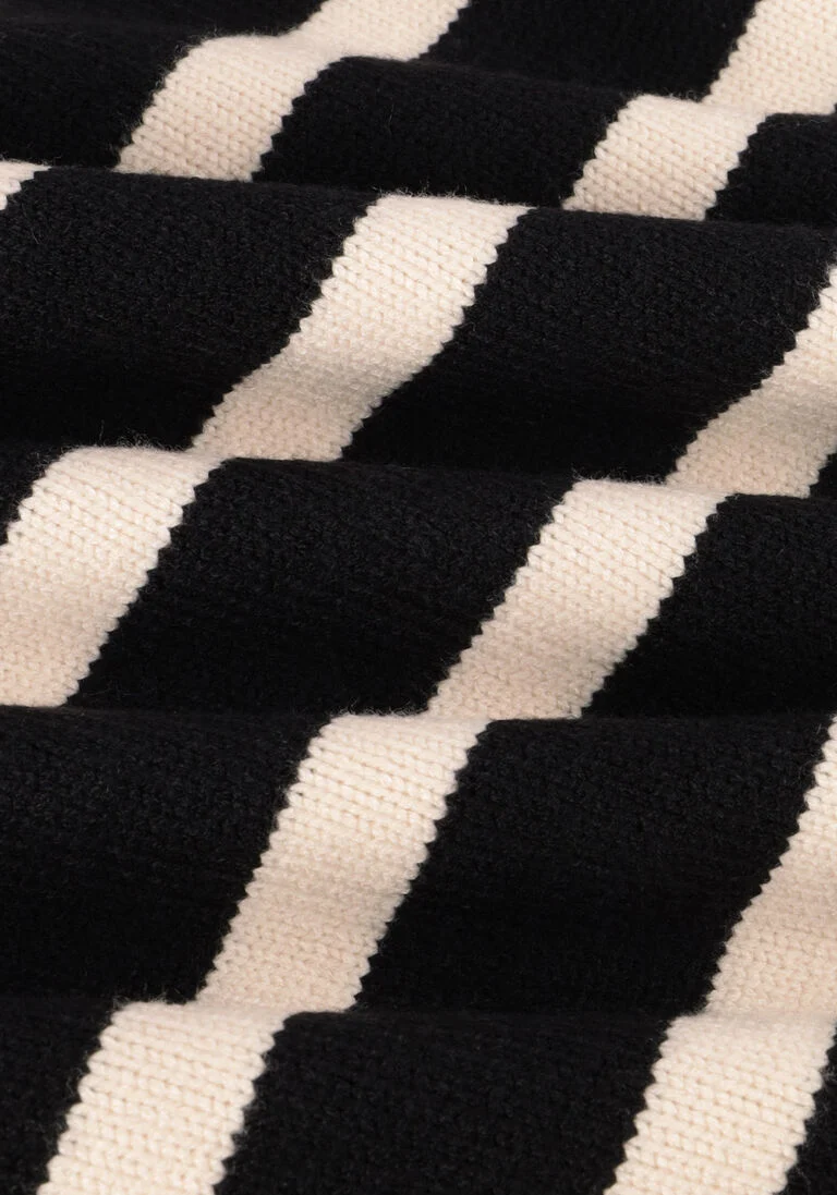 NOTRE-V zwarte notre-v coltrui stripe knit sweater