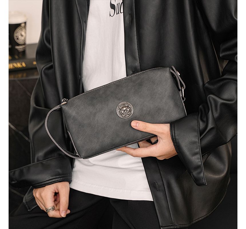 BagBuzz - Clutch met rits van imitatieleer