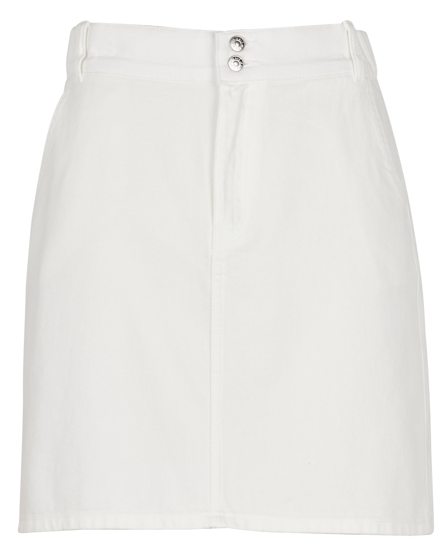 BILLIE - Jupe courte droite en coton | Blanc