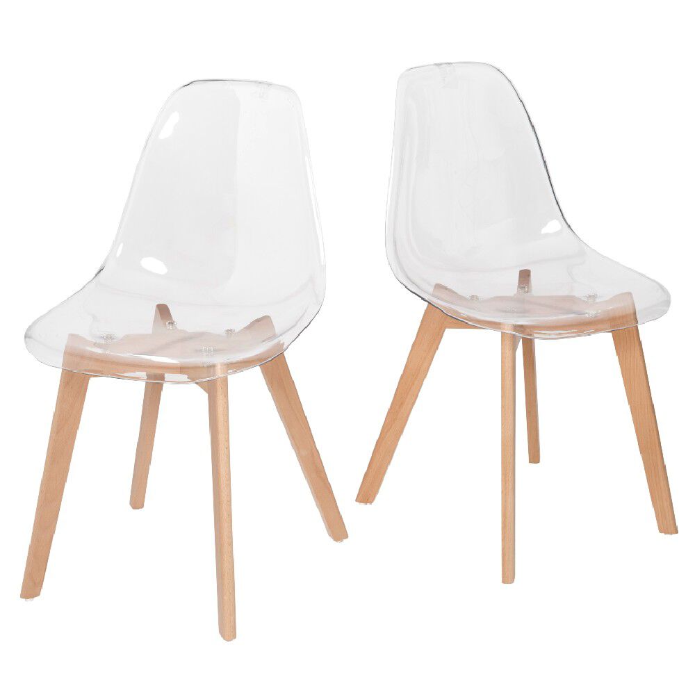 Chaise Chloé transparente x2