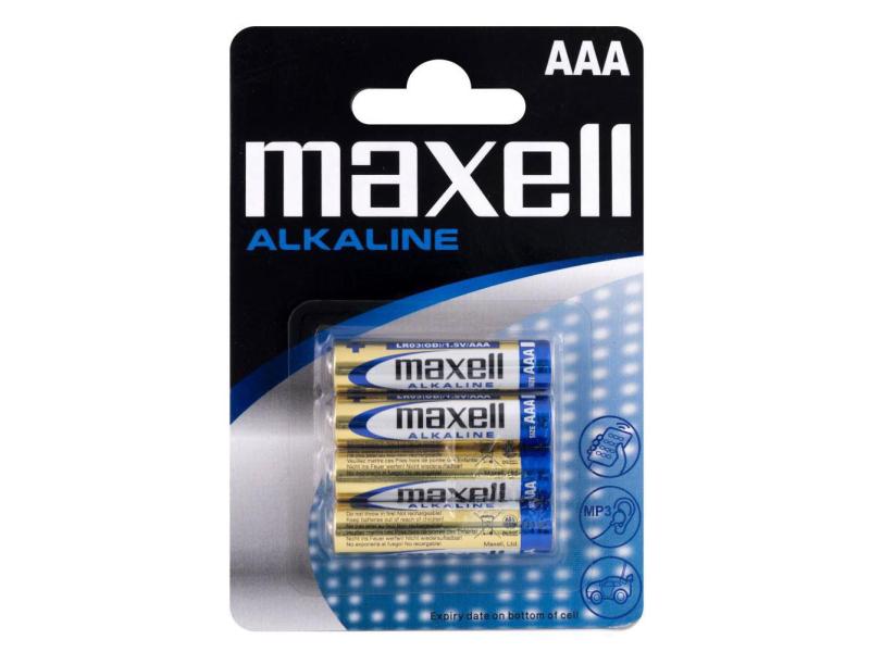 Maxell Europe LTD. Batterie Alkaline AAA , 4 Stück Typ LR03 / AAA / Micro, 4 Stück