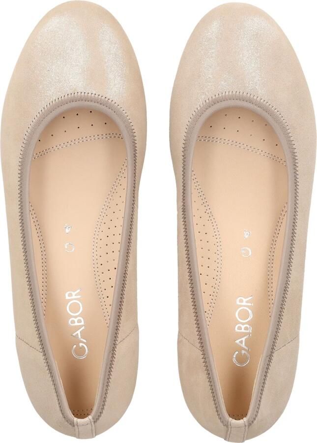 Gabor 82.641.12 Pumps Leer Beige Dames Sleehak Beige Goud