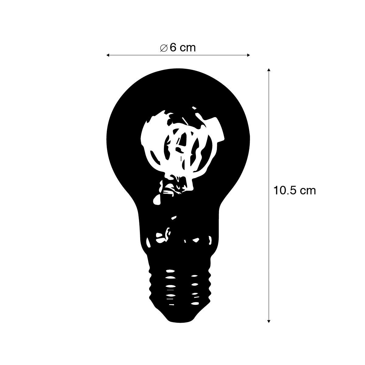Set van 5 E27 LED spiraal lampen A60 smoke 4W 120 lm 1800K