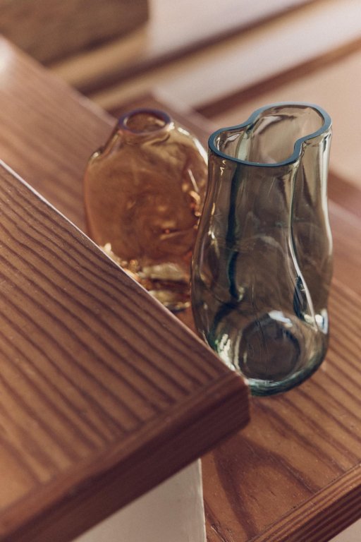 HKliving Gleam Glass vaas h22 Rose