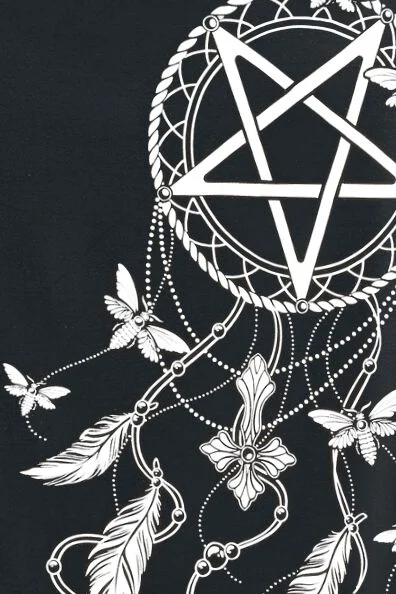 T-Shirt Attrape-Rêve Pentagramme | Gothicana by EMP T-Shirt Manches courtes