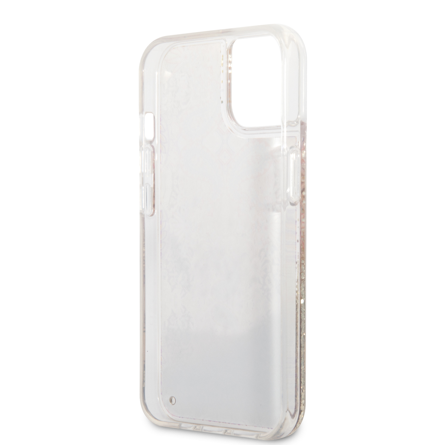 iPhone 13 Hardcase Hülle Liquid Glitter Paisley (GUHCP13MLFLSD) - Gold / Transparent