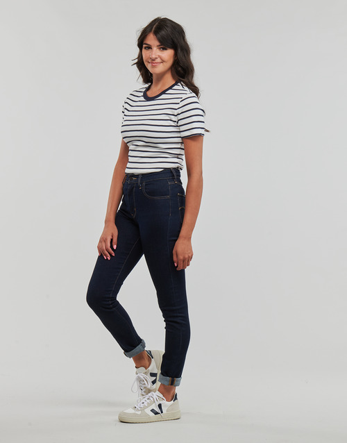 Petit Bateau - MC COL ROND - Marine / Blanc