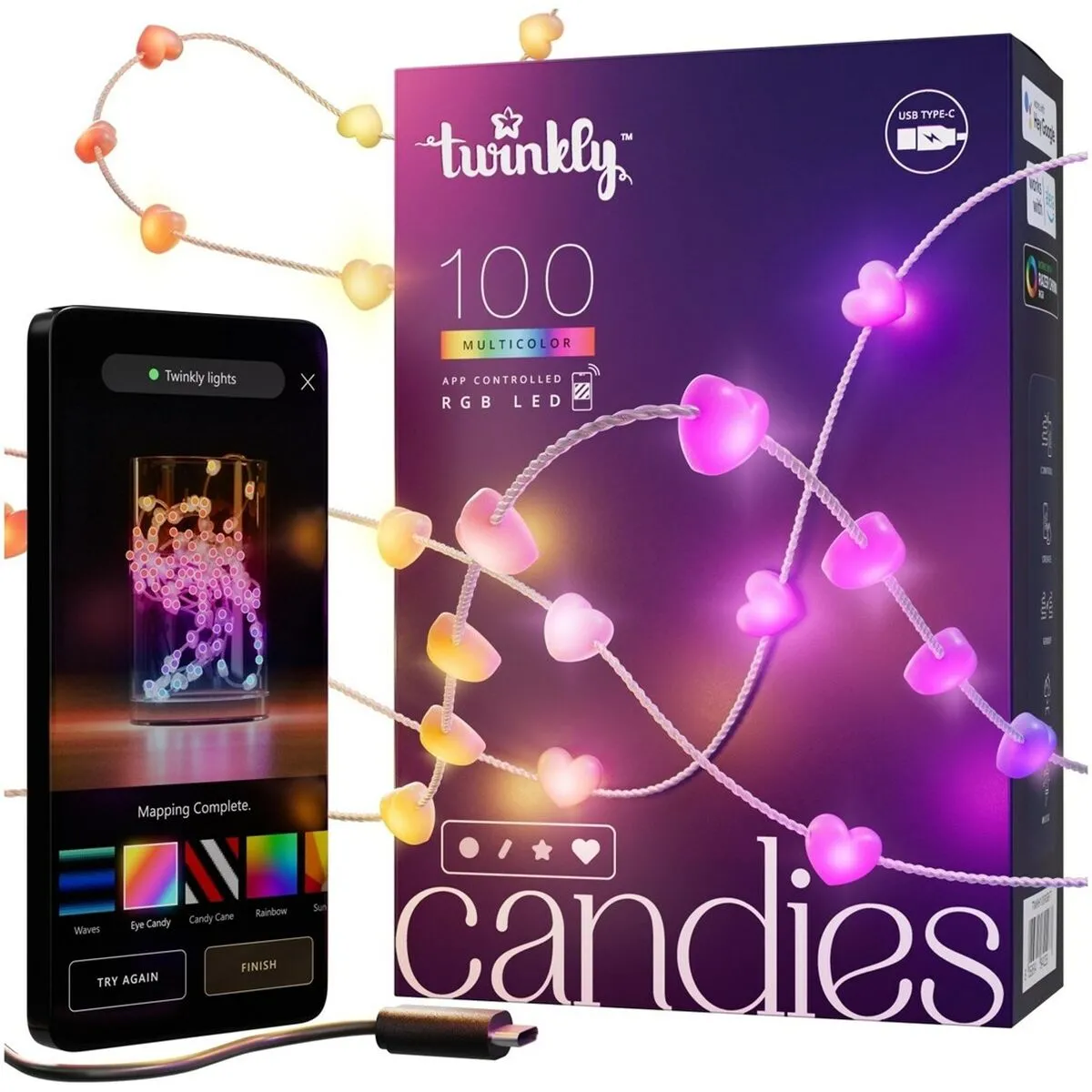 Twinkly Guirlande lumineuse LED - 10 W Multicouleur