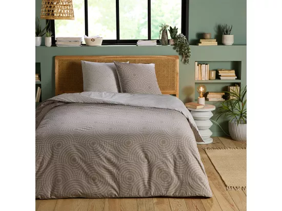 Parure de lit 2 personnes en polycoton 57 fils 260x240cm