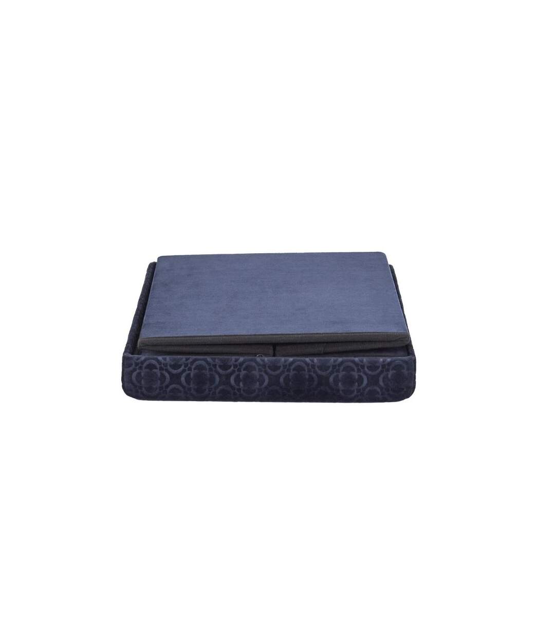 Paris Prix - Pouf Pliable & Coffre rétro 38cm Bleu Nuit