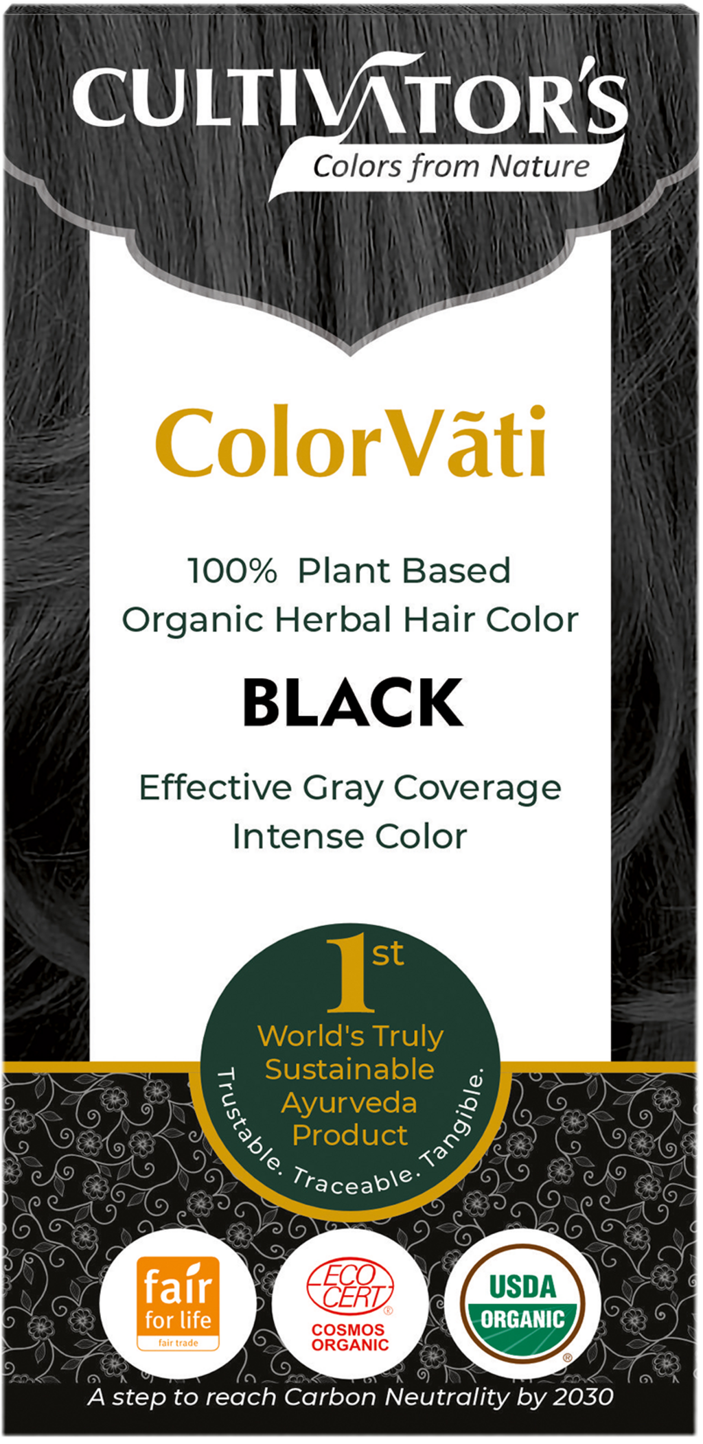 CULTIVATOR'S  ColorVãti Organic Herbal Hair Color - 17 Black, 100 g