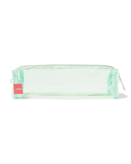 trousse vert menthe transparente