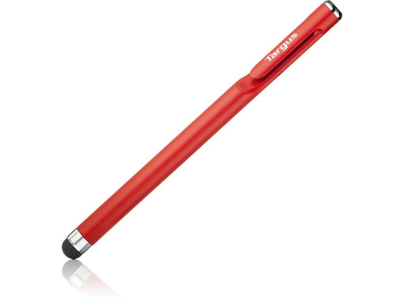 Targus Eingabestift Stylus Embedded Clip Rot Antimikrobieller glatter Stift für Smartphones und Touchscreens