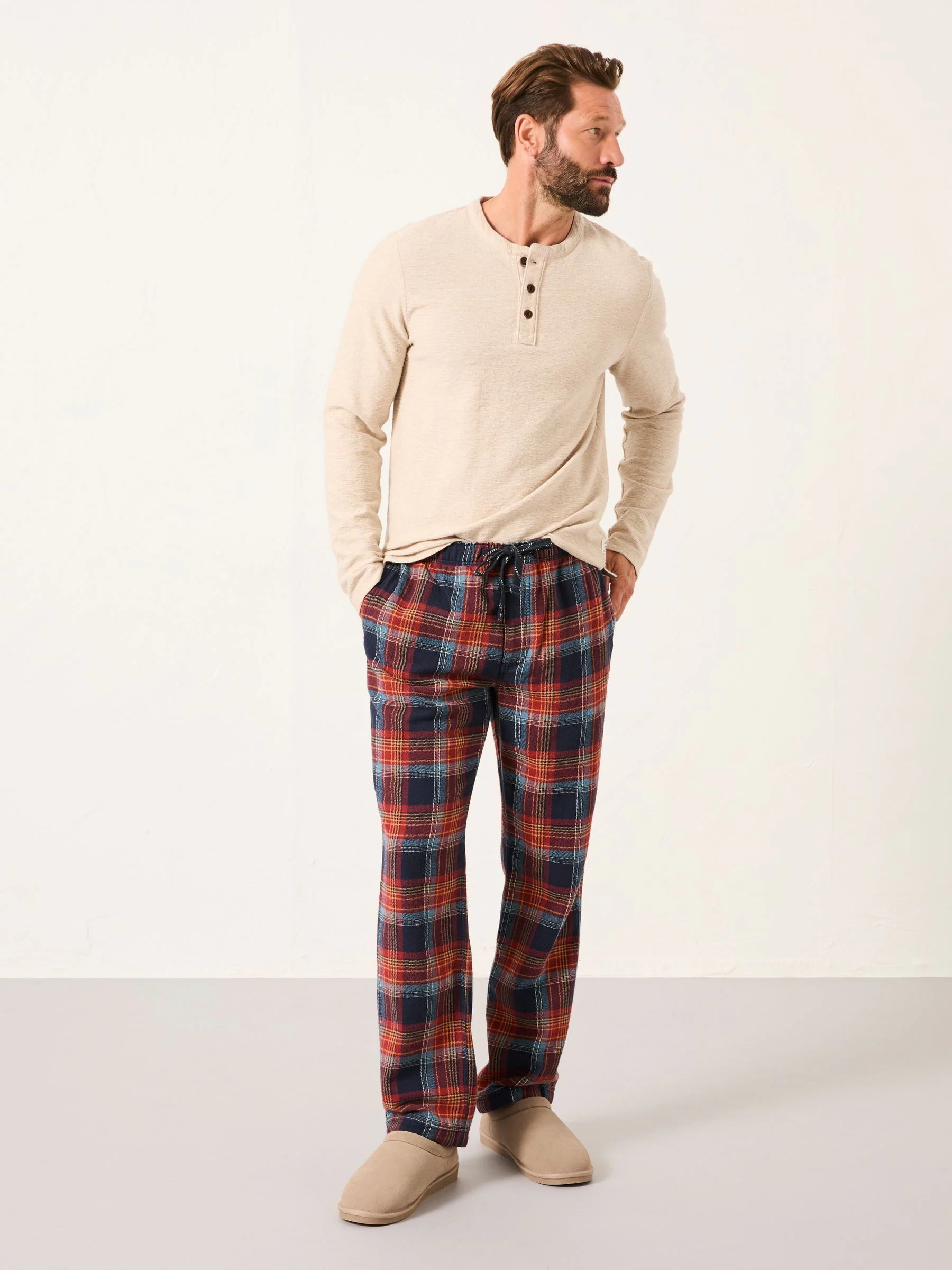 FatFace Check Open Hem Pyjama Bottoms
