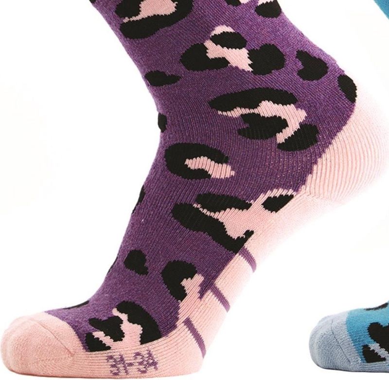 SINNER KINDEREN SKISOKKEN Dierenprint Paars/blauw