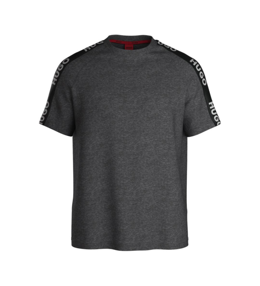 Camiseta de pijama HUGO Relaxed com laço cinza
