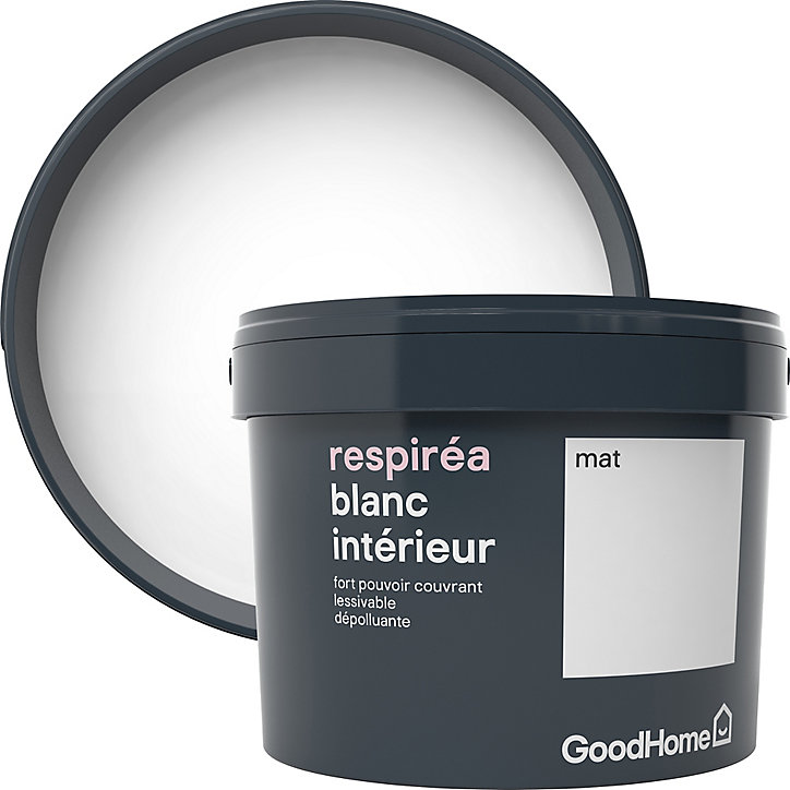 Peinture dépolluante GoodHome blanc mat 2,5L