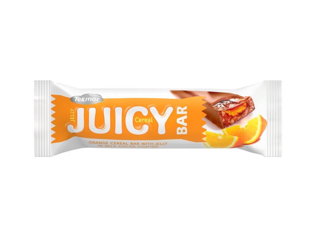 BARRA CEREAIS TEKMAR JELLY JUICY LARANJA 40 G
