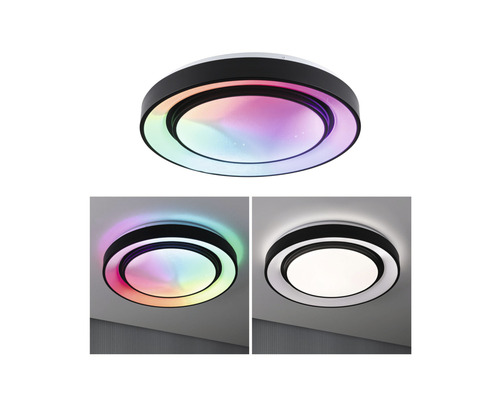 Dimbare LED-lamp 40W 1500 lm 2700-6500 K Ø 45 cm SpacyColor frameloos zwart + afstandsbediening + RGB + sterrenhemel
