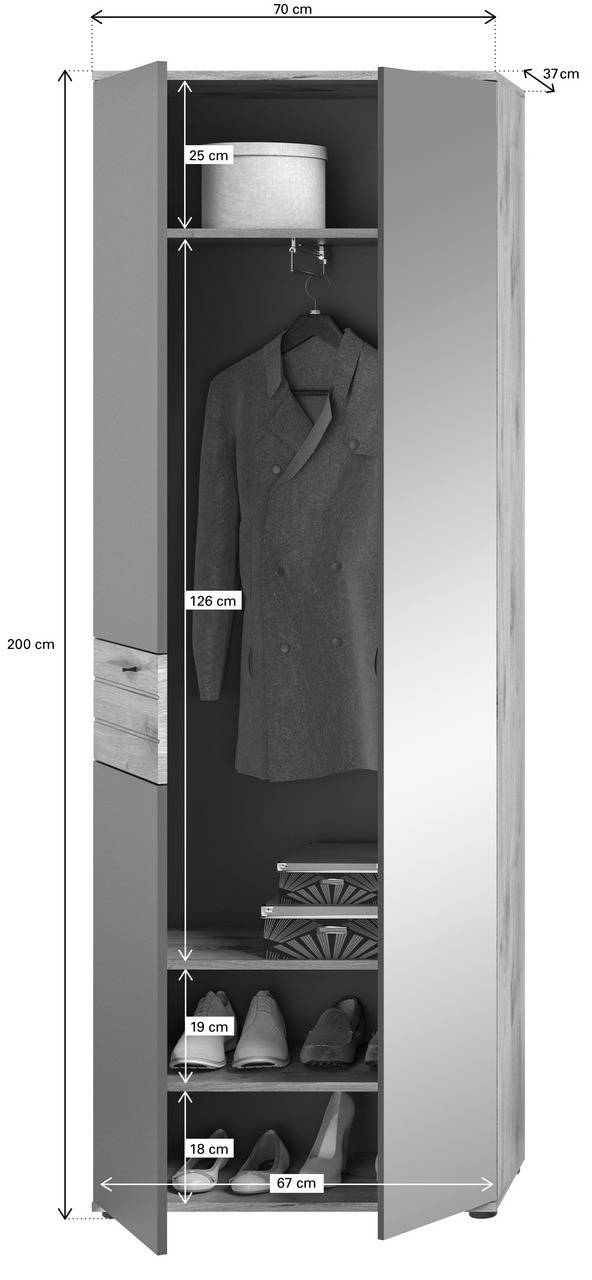 MID.YOU Garderobenschrank MASON