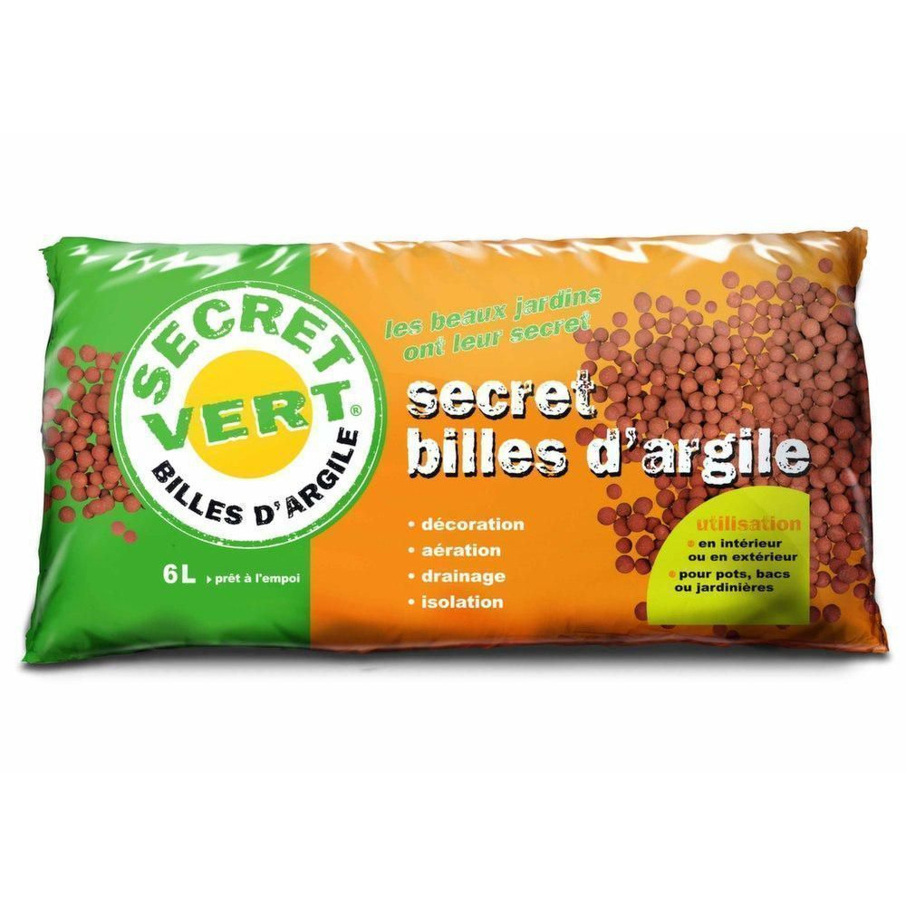 Billes d'argile intérieur extérieur - Lot de 3 sacs de 6 litres